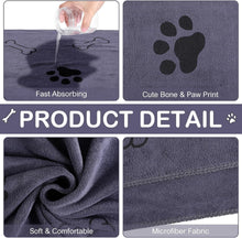 Load image into Gallery viewer, Soft &amp; Quick-Drying Pet Towels - 8 Pack Microfiber Towels for Dogs, 55 x 28 Inch