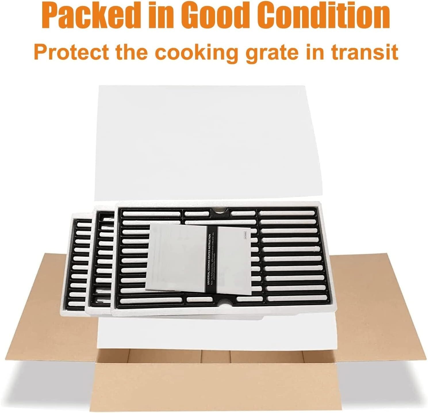 3-Pack Replacement Grill Grates: Easy Clean Porcelain for Charbroil Gas Grills