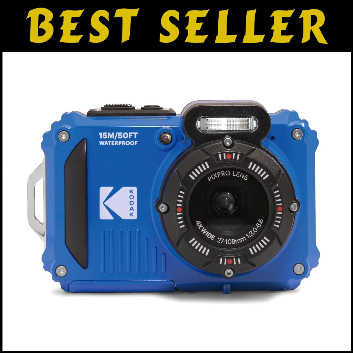 Rugged Waterproof 16MP Camera with 4X Zoom & 1080P HD Video for Adventurers