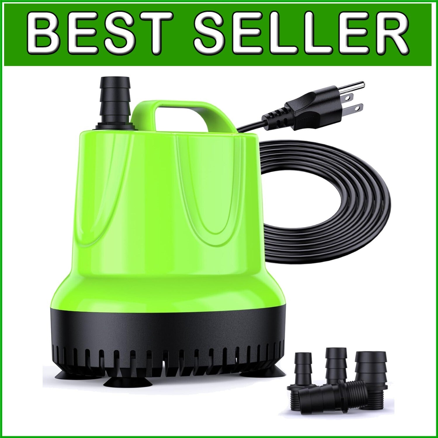 Efficient Submersible Pump for Fish Tanks, Ponds & Hydroponic Systems - 1100 GPH