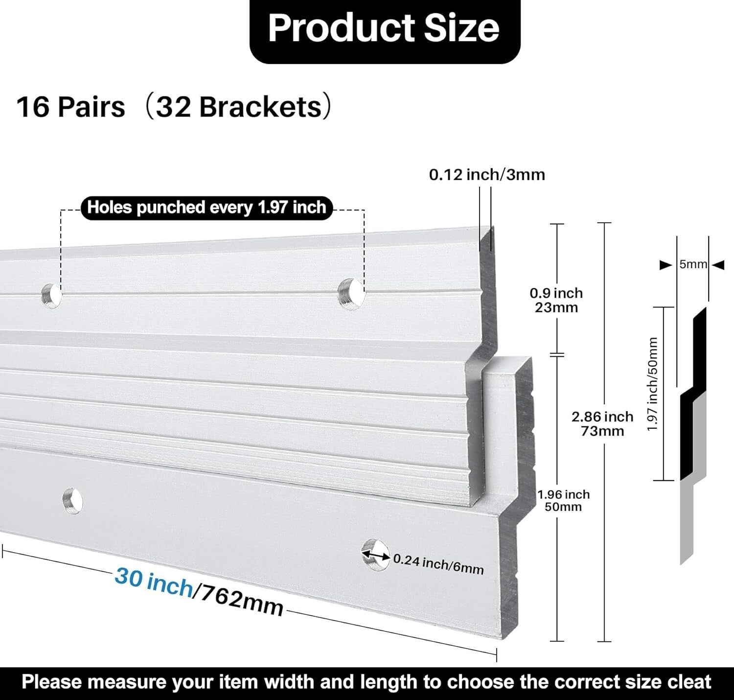 Versatile 30-Inch French Cleat Hanger - Supports 200 lbs, Indoor & Outdoor Use