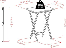 Load image into Gallery viewer, Transitional Design 2-Piece Snack Tray Table Set - Ideal for Small Spaces