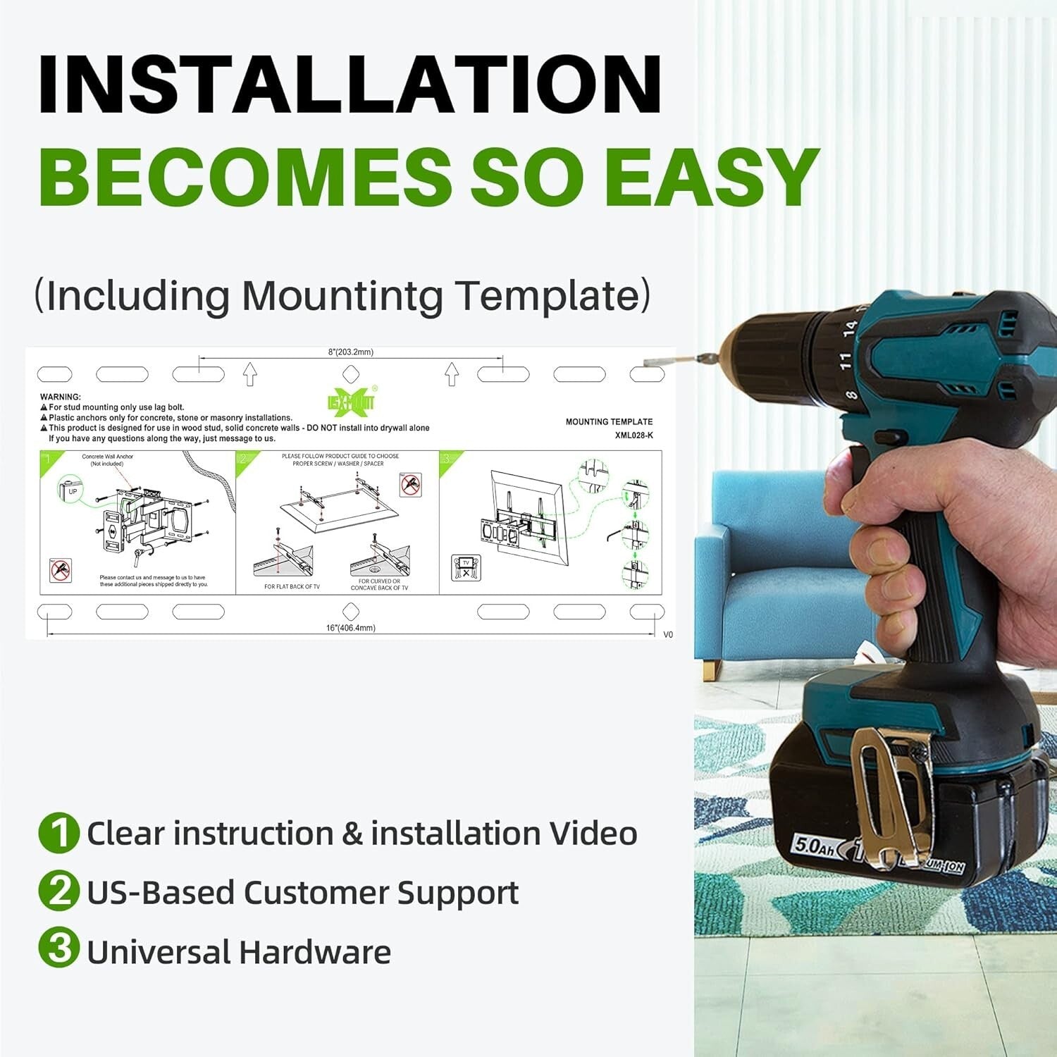 Articulating TV Wall Bracket for 37-86 Inches - Tilt, Swivel, and Easy Setup