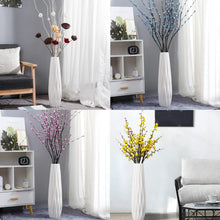 Load image into Gallery viewer, Durable 24-Inch White Ceramic Vase with Floral Pattern - Modern Home Centerpiece