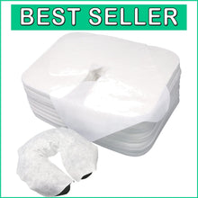 Load image into Gallery viewer, 500 Count Premium Disposable Face Cradle Covers - Medical-Grade Cotton for Spa