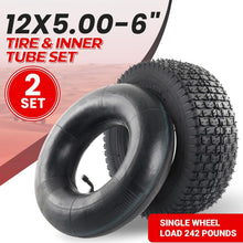 Load image into Gallery viewer, Robust 6-Inch Tire and Inner Tube Pair - Ideal for Dirt Quads &amp; Wheelbarrows