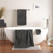Load image into Gallery viewer, Complete 18-Piece Grey Cotton Bath Towel Set - Soft &amp; Absorbent Essentials