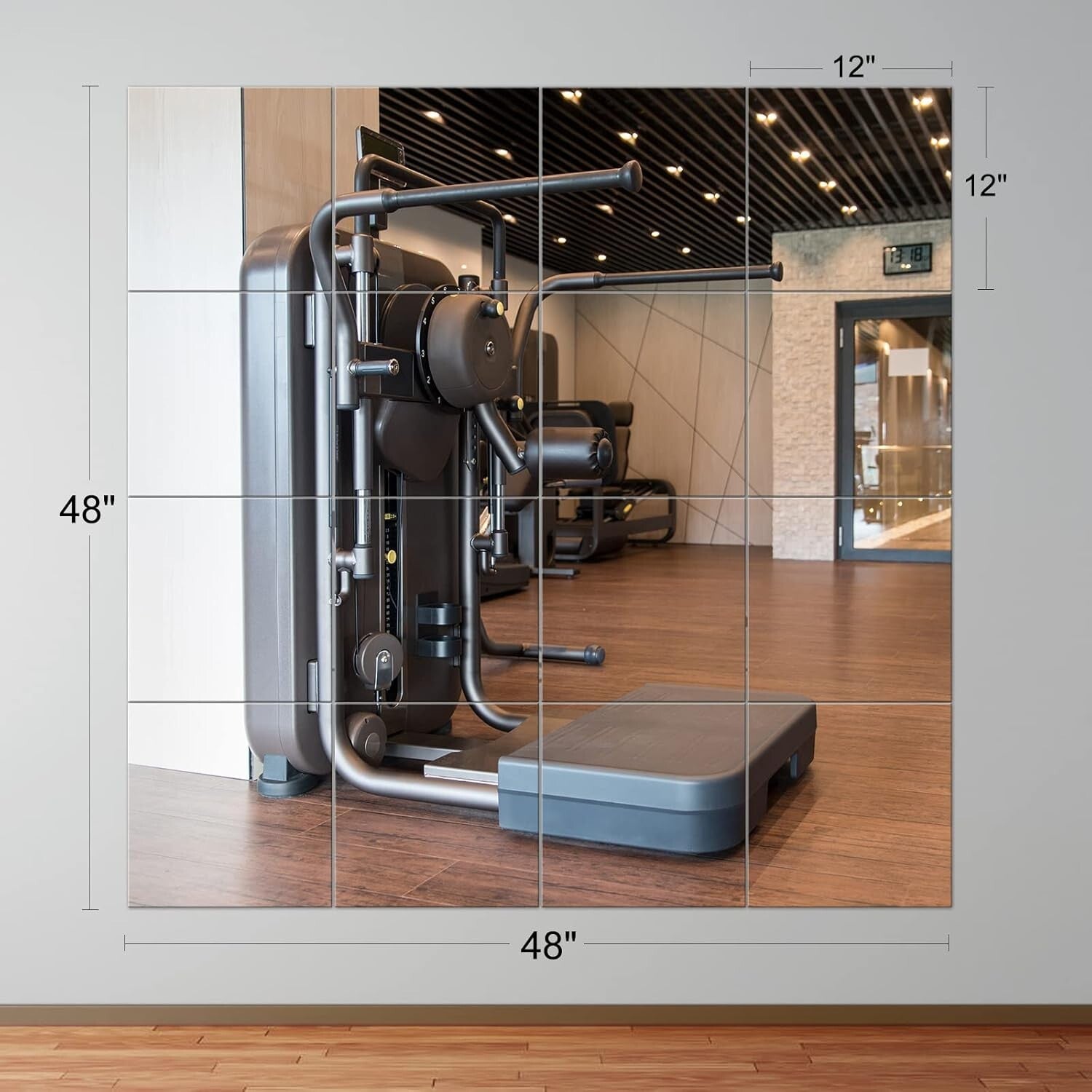 Full Body 16-Pack Frameless Mirrors - Perfect for Home Gyms and Craft Decor