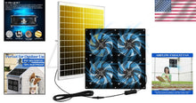 Load image into Gallery viewer, High Efficiency Solar Ventilation Fan - 25W Solar Panel for Barns &amp; Dog Houses