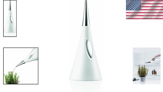 0.53 Gallon AquaStar Watering Can with Pointed Spout - Minimalist White Elegance