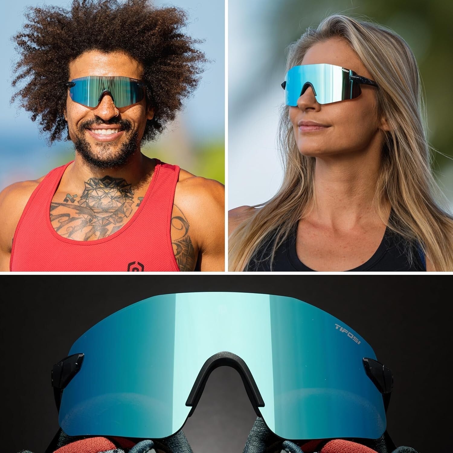Ultra-Lightweight Vogel SL Sunglasses - Rimless UV Shield for Sports Enthusiasts