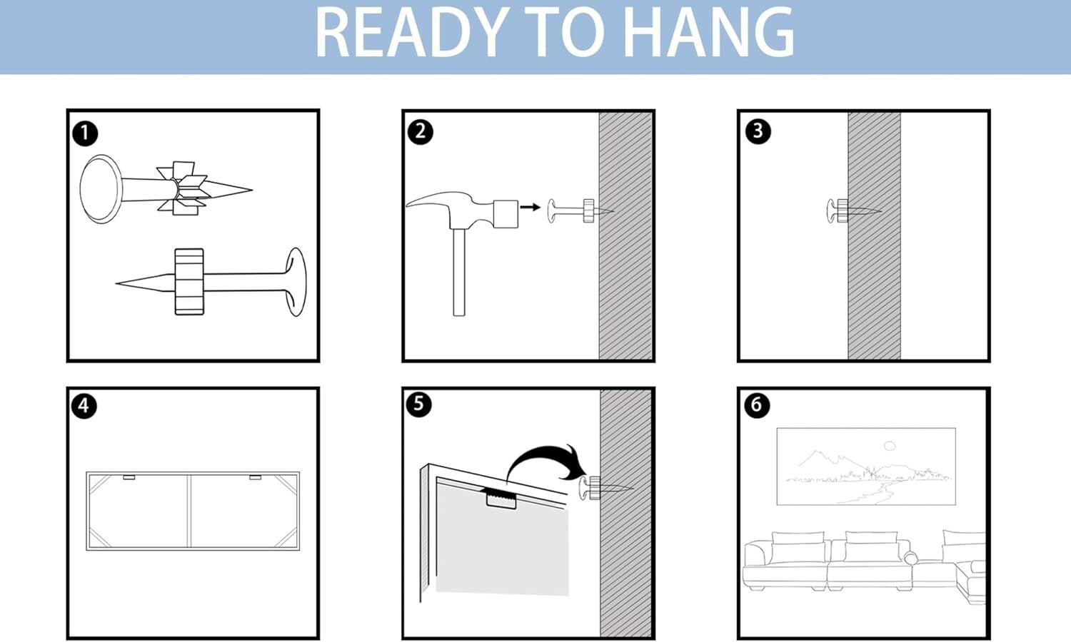 Dandelion Wall Art - Blue Canvas Painting, Framed Elegance for Living Spaces