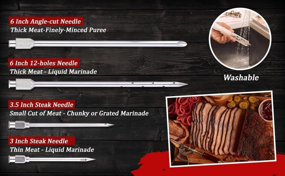 Heavy-Duty Automatic Marinade Injector with Carrying Case - Ideal for BBQs