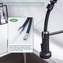 Load image into Gallery viewer, Matte Black Pull Down Kitchen Faucet with 360° Swivel Sprayer – Single Handle