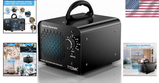 Effortless Odor Elimination: 30,000mg/h Ozone Generator - CARB Certified Snack