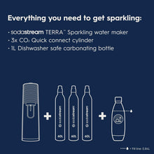 Load image into Gallery viewer, Terra Sparkling Water Maker Bundle in Black - Eco-Friendly 60L CO2 Included