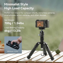 Load image into Gallery viewer, Compact 20" Aluminum Tripod with 360° Versatile Ball Head &amp; Smartphone Holder