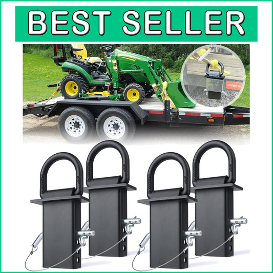 Corrosion-Resistant Heavy-Duty 5/8" Stake Pocket D Rings - 4 Pack Utility