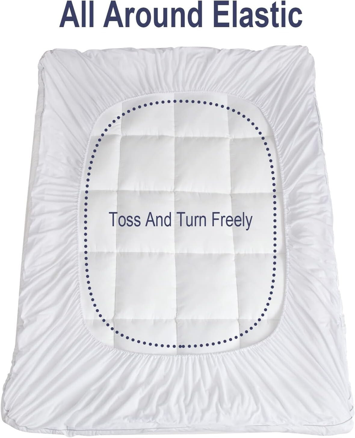 Extra Thick Queen Mattress Topper - 1300 GSM Down Alternative for Comfort