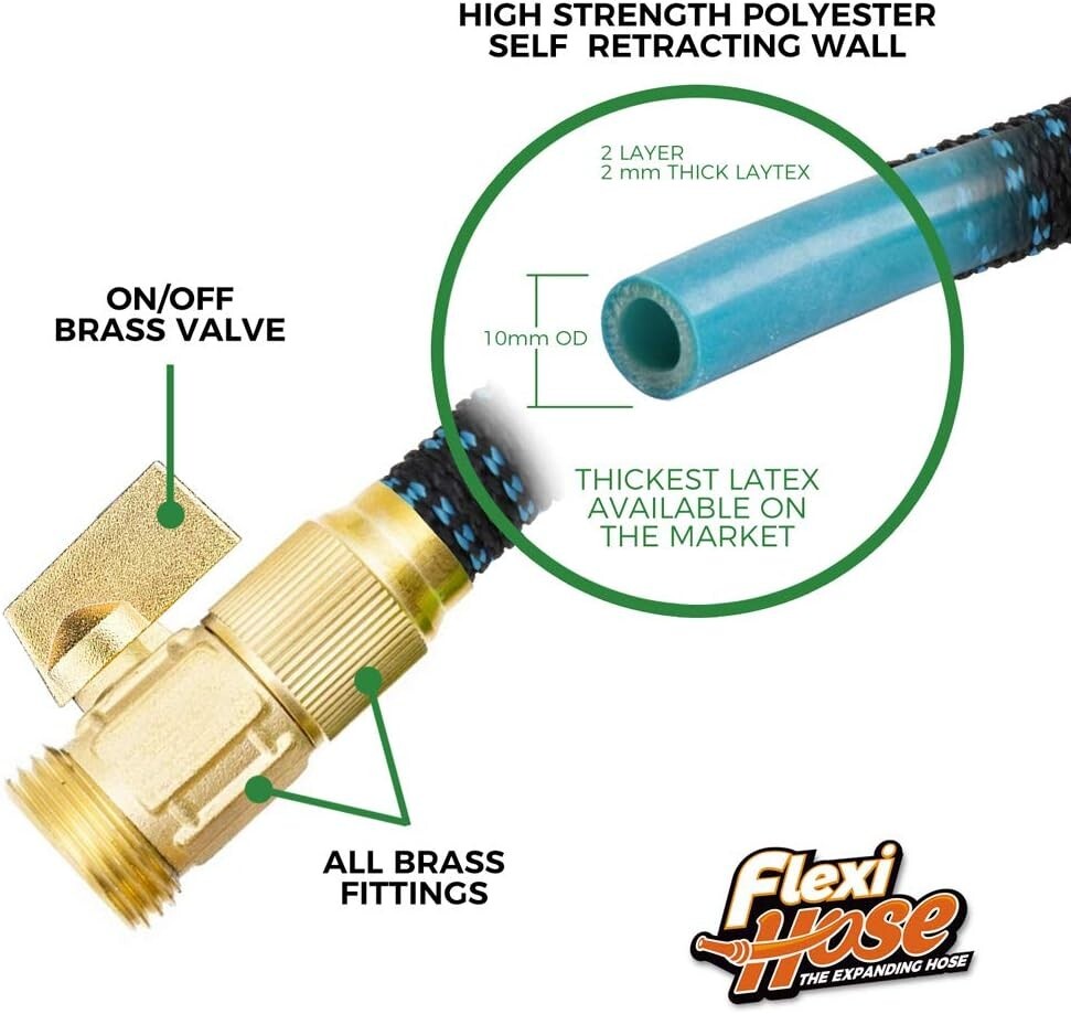 Durable 50FT Expandable Hose with Ergonomic 8-Function Nozzle for Easy Gardening