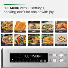 Load image into Gallery viewer, Extra Large 10-in-1 Infrared Air Fryer Toaster Oven with Brushed Steel Finish
