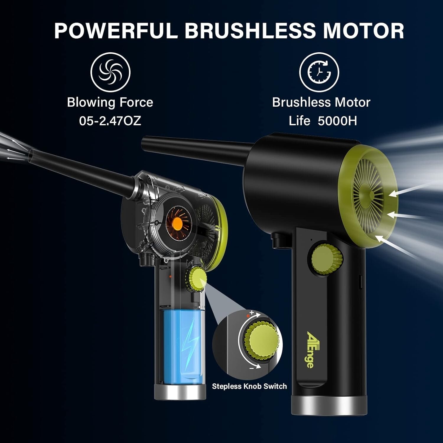 Compact Cordless Air Duster - 6000mAh Rechargeable Blower for Versatile Cleaning