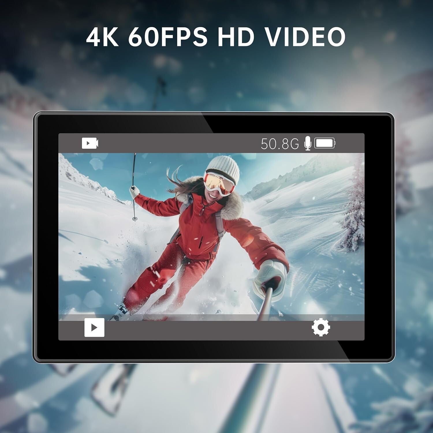 Stabilized 4K Action Camera with Wi-Fi & 64GB Card - Perfect for Thrill Seekers