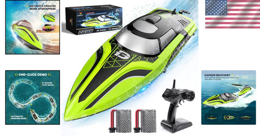 2.4GHz Racing RC Boat - Self-Righting & Auto-Pilot Mode for Ultimate Fun