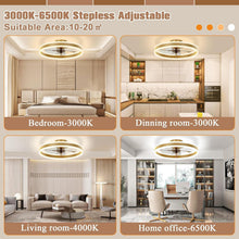 Load image into Gallery viewer, Modern 6-Speed Low Profile Ceiling Fan with LED Lights &amp; Dual Memory Function