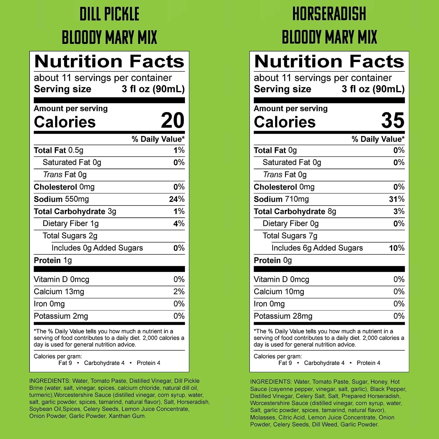 Bloody Mary Mix Variety Pack - Dill Pickle, Sriracha, Olive & Horseradish 32 Oz