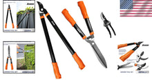Load image into Gallery viewer, Complete Lopper and Hedge Shear Combo with Bypass Pruner - Durable Garden Set
