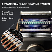 Load image into Gallery viewer, Compact Cordless Electric Razor with Dual-Speed Modes for Ultimate Comfort
