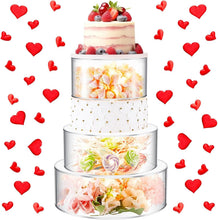 Load image into Gallery viewer, Versatile 3-Tier Acrylic Cake Stands with LED Lights for Celebratory Displays
