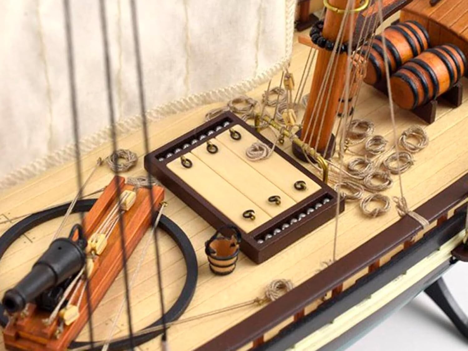 Virginia Schooner Model Crafting Kit - 1:41 Scale Wooden Ship with Display Base