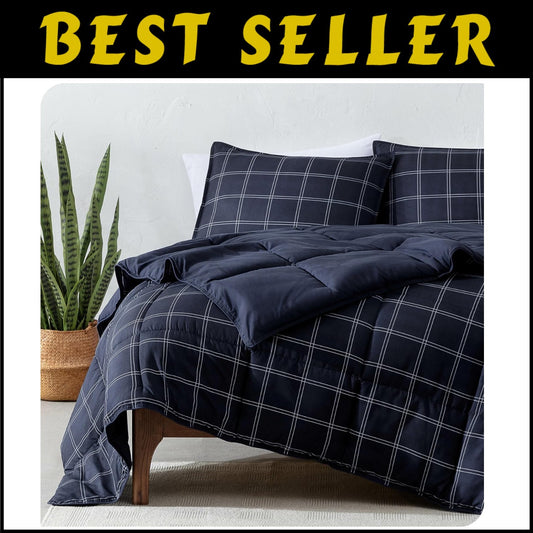 Luxury Down Alternative Comforter Set - Twin/Twin XL with Pillow Sham, Easy Care
