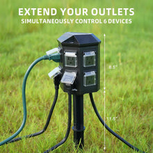 Load image into Gallery viewer, Versatile 100 FT Weatherproof Extension Cord with 6 Outlets for Outdoor Use