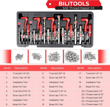 Load image into Gallery viewer, Efficient SAE Thread Repair Kit - 131-Piece Set for Automotive and Plumbing