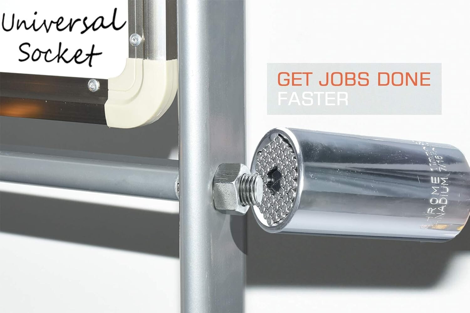 Chrome Vanadium Universal Socket for Ratchet & Power Drill – Versatile Tool