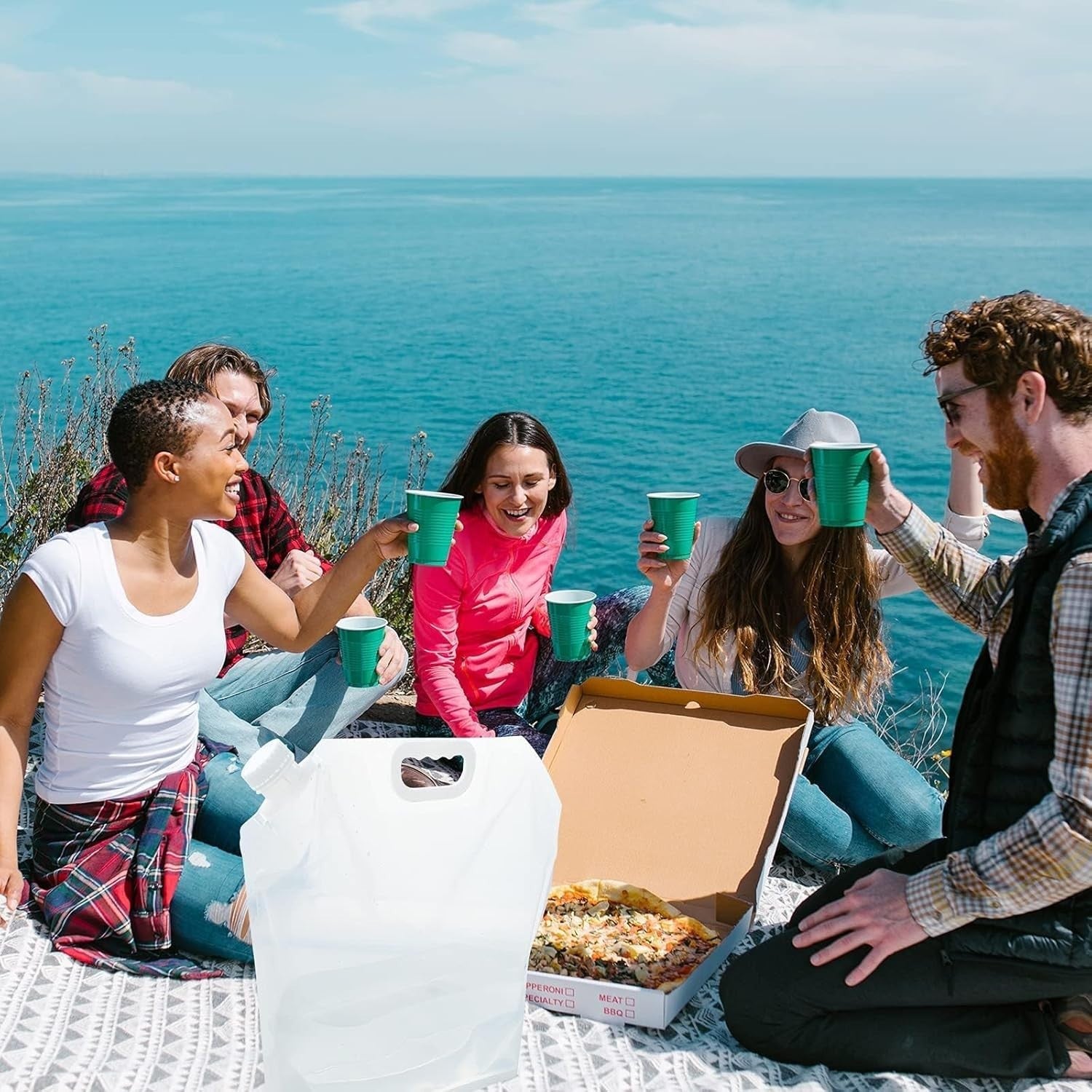 42 Gallon Collapsible Water Containers - 16 Lightweight, Food-Grade Storage Bags