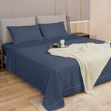 Load image into Gallery viewer, Blue Indigo Luxury Full Sheet Set - 22-Inch Deep Pocket, Breathable Cotton