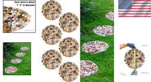 Load image into Gallery viewer, Set of 6 Polished 12-Inch River Rock Stepping Stones for Elegant Garden Paths