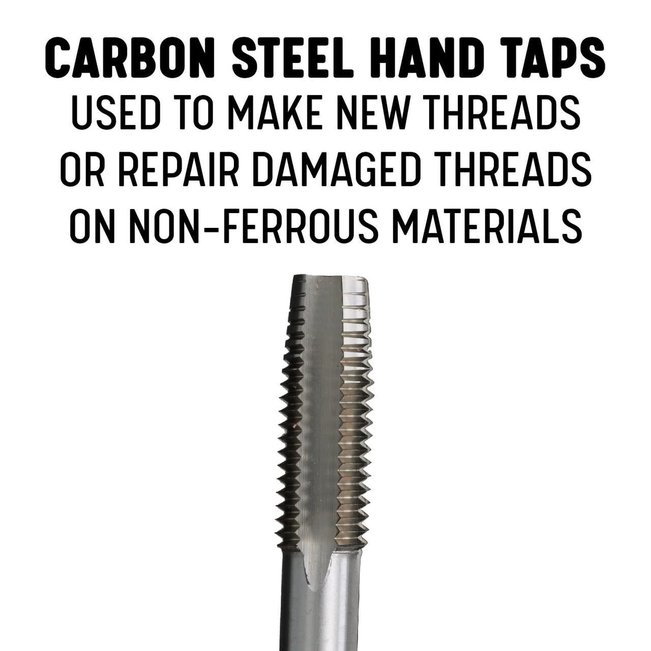 1-3/8"-12 Carbon Steel Taper Tap - Essential Tool for Thread Restoration