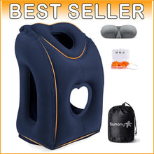Load image into Gallery viewer, Multi-Angle Ergonomic Inflatable Neck Pillow for Ultimate Travel Comfort – Blue