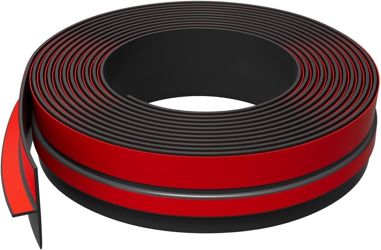 Waterproof 40ft Silicone Door Seal Strip - Versatile T-Shape Insulation Solution