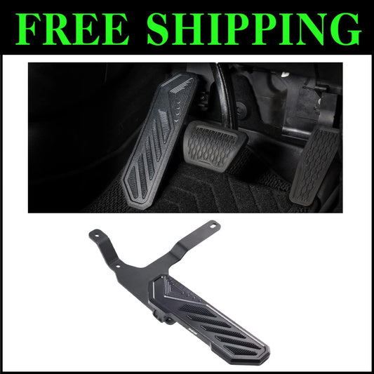 Premium Aluminum Dead Pedal for Jeep Wrangler JK JL 4xe - No Drill Installation