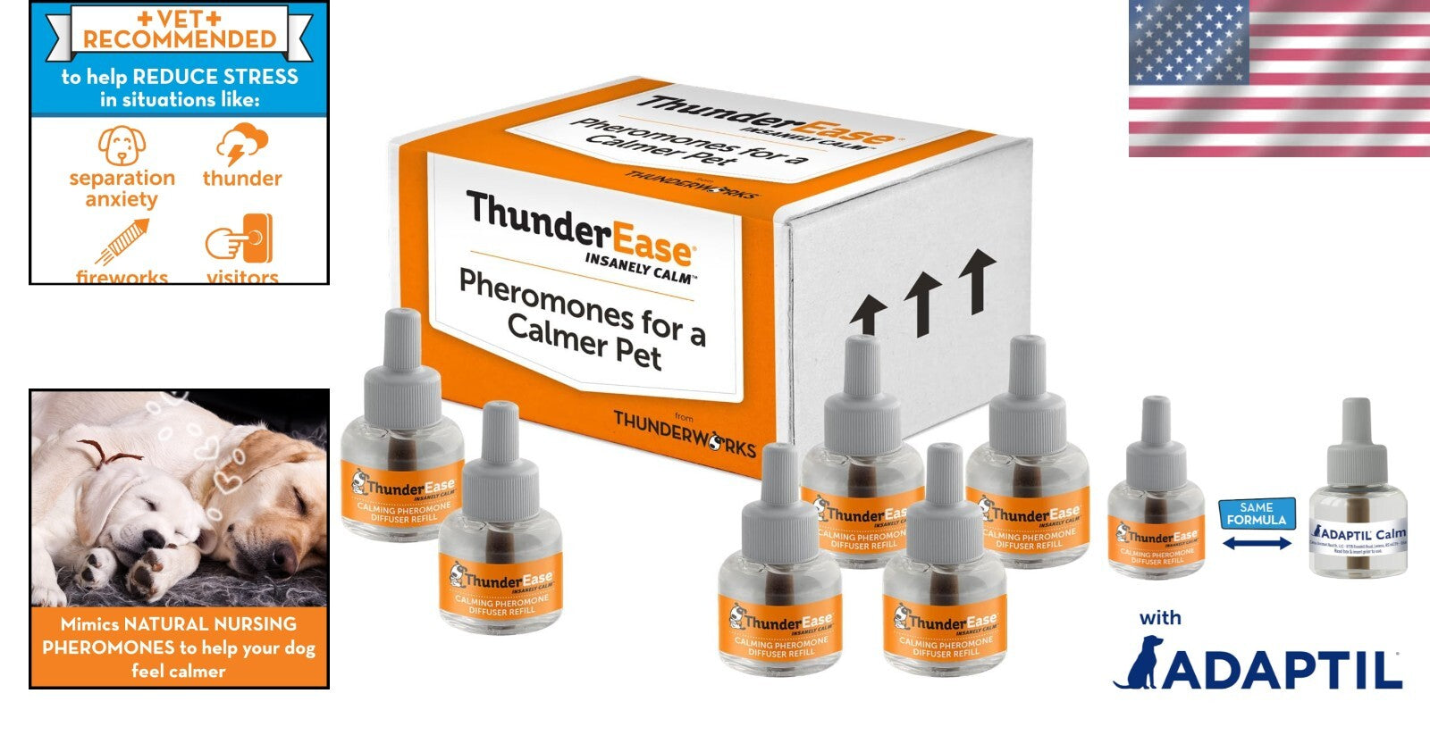 ADAPTIL Calming Diffuser Refill for Dogs | 180-Day Supply for Separation Anxiety