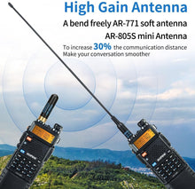 Load image into Gallery viewer, High Power UV-5R Handheld Radio: 8W Transmission, USB Charging + Earpiece Bundle
