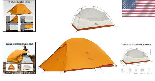 Lightweight 2 Person Tent with High Ventilation - Perfect for Hiking and Camping