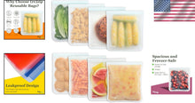 Load image into Gallery viewer, Durable 8-Pack Clear Reusable Gallon Bags | Airtight, Freezer Safe &amp; Versatile