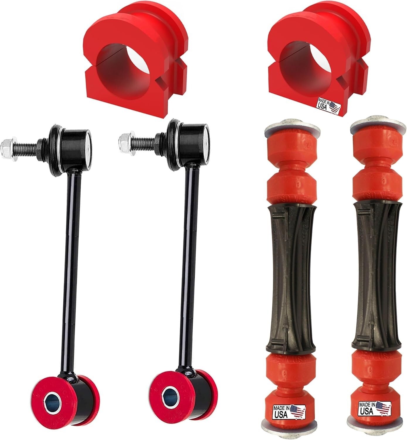 High-Quality 6 PC Sway Bar Stabilizer Link Kit + Bushings for GM SUVs 2007-2020